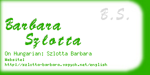 barbara szlotta business card